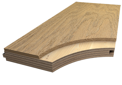 Двухслойная инженерная доска, дуб+фанера Termo Wood 12 100 (Селект)