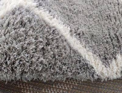 Ковер Oz Kaplan Gold Shaggy 01562A L.GREY/L.GREY Прямоугольник 0.8x1.5