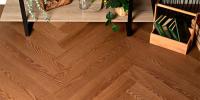 ПВХ плитка, кварц виниловый ламинат Vinilam Parquet Herringbone Glue Винсент GD11200