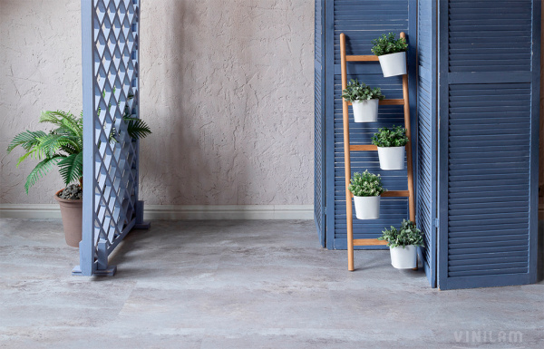 ПВХ плитка, кварц виниловый ламинат Vinilam Ceramo Stone Glue Натуральный камень 61608
