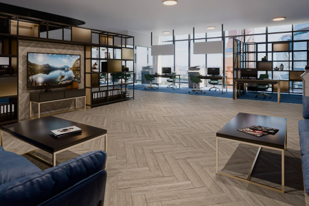 LVT Ламинат Damy Floor London 2.5/43 4V 0137 Ливерпуль 590x118