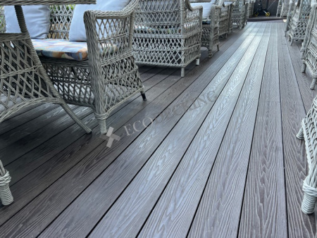 Террасная доска Ecodecking Титан 3D 3000x140x25 Венге