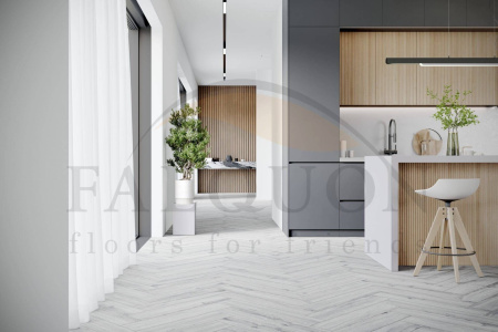 SPC Ламинат Falquon The Floor Herringbone 6/33 P1007 Ice Oak 740x148