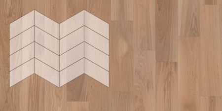 Инженерная доска Lab Arte Елка Chevron Французская Дуб Селект Лаунж лак 400/337х110х14/60°