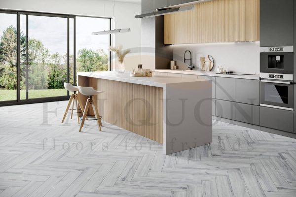SPC Ламинат Falquon The Floor Herringbone 6/33 P1007 Ice Oak 740x148