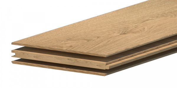 Трехслойная инженерная доска Termo Wood Французская Ёлка ДУБ/ПИХТА/ДУБ 16 185 (Прайм)