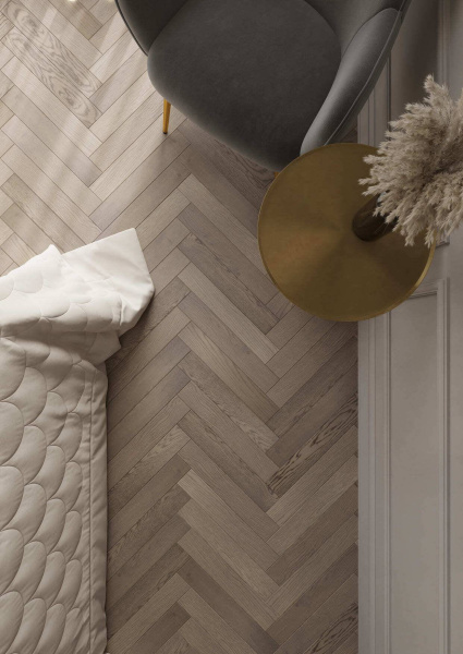 Инженерная доска AlixFloor Английская елка ALX1038HB 4V Дуб Коричнево-Серый 600x100x15