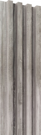 Стеновая реечная панель ПВХ Legno Санторини серый