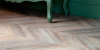 ПВХ плитка, кварц виниловый ламинат Vinilam Parquet Chevron Шампань RI153616CL4