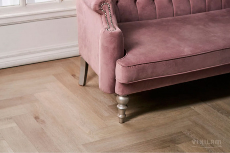 ПВХ плитка, кварц виниловый ламинат Vinilam Parquet Herringbone Glue Скандинавский GD11188