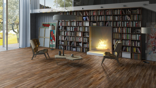 Паркетная доска Tarkett Salsa Дуб Шоколад Браш