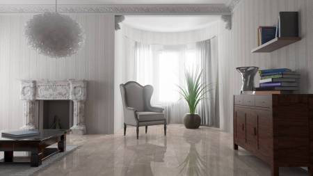 Ламинат Falquon Blue Line Stone Botticino Classico Light глянец D2911