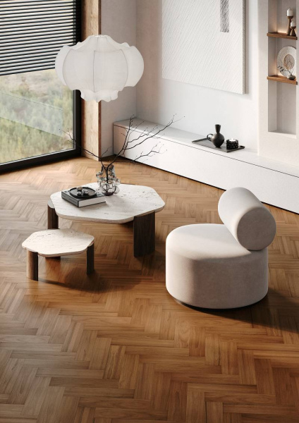 SPC Паркет Quartz Parquet Штучный паркет 5/43 4V 44-400-63 Дуссия Африканская 400x100