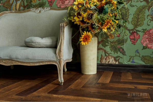 LVT Ламинат Vinilam Parquet Herringbone Glue 2.5/43 4V GD11155 Парижский 762x152.4