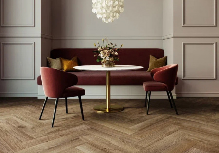 ПВХ плитка, кварц виниловый ламинат Invictus Maximus Herringbone Highland Oak Roasted