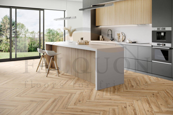 SPC Ламинат Falquon The Floor Herringbone 6/33 P1003 Vail Oak 740x148