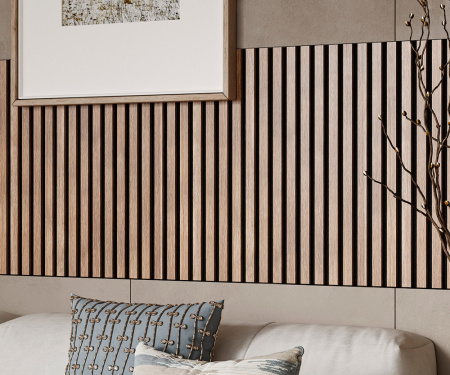 Акустическая панель Cosca Decor Сканди Ясень Тирамису, 1200x600x19мм