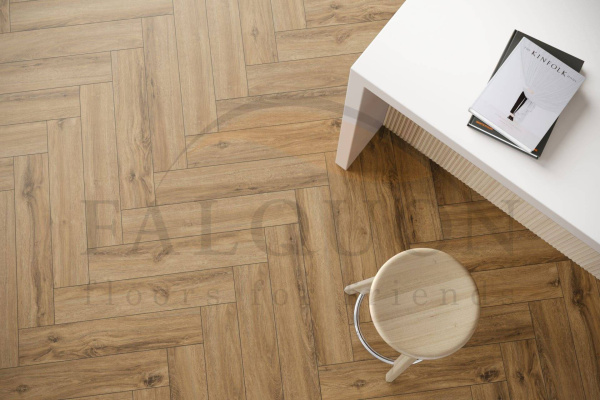 SPC Ламинат Falquon The Floor Herringbone 6/33 P1006 Jackson Oak 740x148