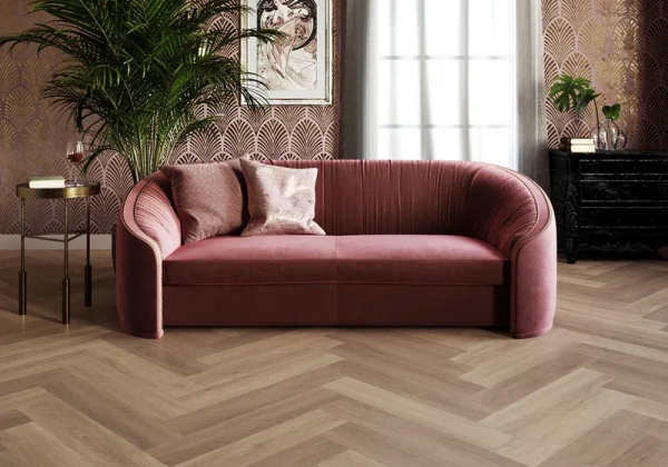 ПВХ плитка, кварц виниловый ламинат Invictus Maximus Herringbone Divine Oak Champagne