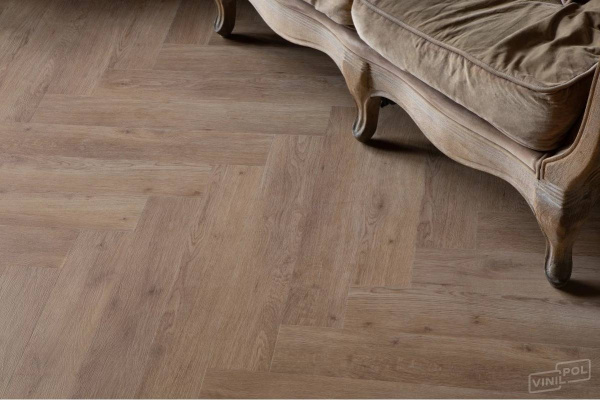 SPC Ламинат VinilPol Herringbone 7/34 4V 9965 Паркет Бруно 762x127