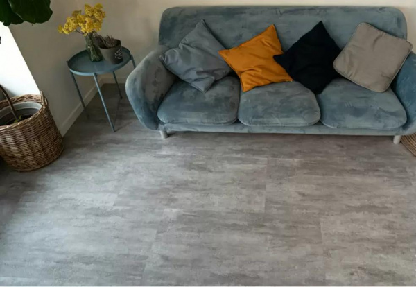 Ламинат SPC Ceramo Vinilam Stone 6 мм Цемент Светлый 71614