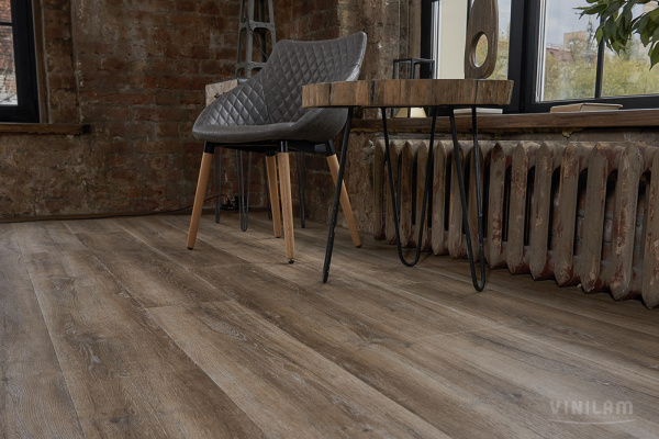 ПВХ плитка, кварц виниловый ламинат Vinilam Ceramo Vinilam XXL Glue Дуб Биль 8895-EIR