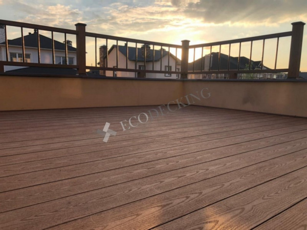 Террасная доска Ecodecking Техно 4000x145x20 Шоколад