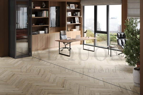 SPC Ламинат Falquon The Floor Herringbone 6/33 P1001 Dillon Oak 740x148