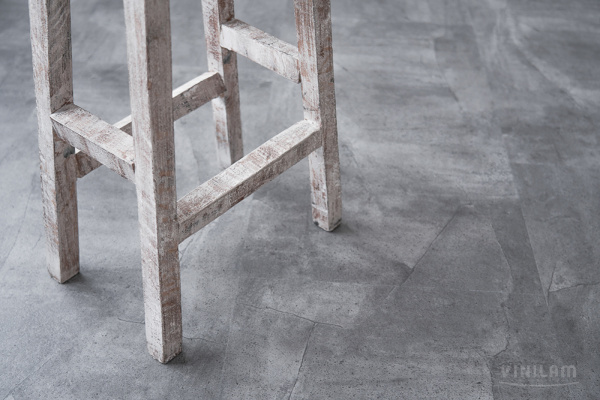 ПВХ плитка, кварц виниловый ламинат Vinilam Ceramo Stone Glue Серый Бетон 61602