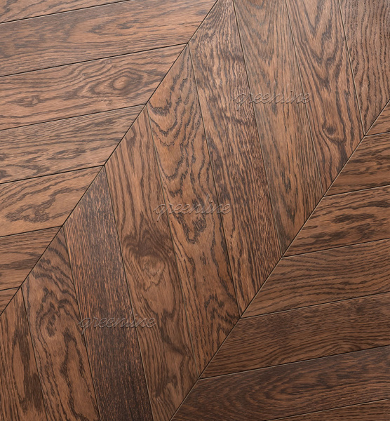 Инженерная доска Greenline Французская ёлка Design 3104 Дуб Taverna 600x125x15 (угол 60°)