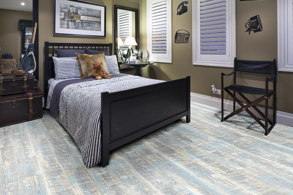 Пробковый пол Corkstyle Print Cork Wood XL Lazurite Blue клеевой