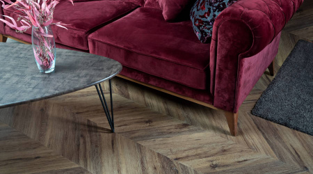 ISOCORE Ламинат Vinilam Parquet Chevron 8.5/34 4V I107516 Шеврон Лувр 1293x305