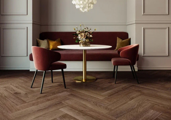 ПВХ плитка, кварц виниловый ламинат Invictus Maximus Parquet Highland Oak Chocolate
