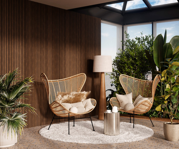 Акустическая панель Cosca Decor Монако Дуб Маррон коричневый, 600х600х21мм