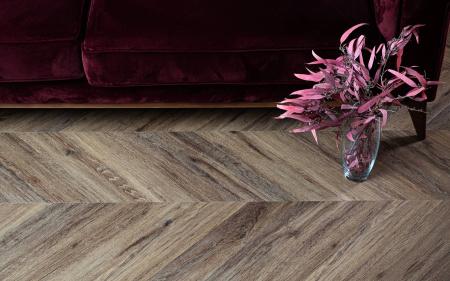 ISOCORE Ламинат Vinilam Parquet Chevron 8.5/34 4V I107516 Шеврон Лувр 1293x305