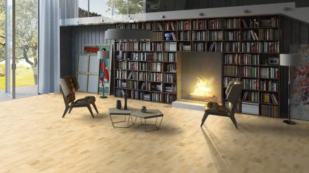 Паркетная доска Tarkett Salsa Ясень Белый шелк Браш