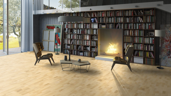 Паркетная доска Tarkett Salsa Ясень Белый шелк Браш