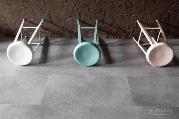 Ламинат SPC Ceramo Vinilam Stone 6 мм Цемент 61609