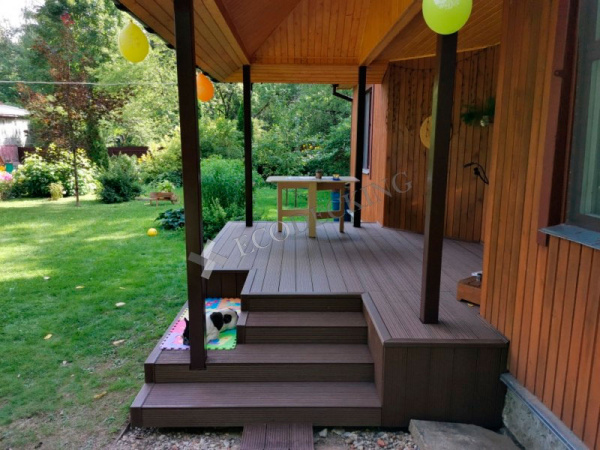 Террасная доска Ecodecking Комфорт 3D 3000x143х23 Шоколад