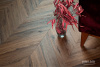 ПВХ плитка, кварц виниловый ламинат Vinilam Parquet Chevron Glue Лувр I107516