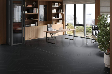 SPC Ламинат Falquon The Floor Herringbone 6/33 U190 Black 740x148