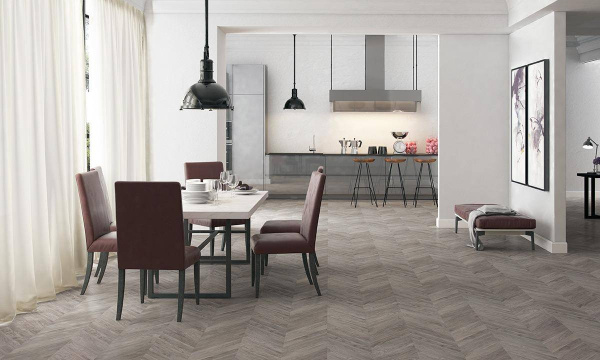 Ламинат Faus Masterpieces 8/33 4V S174221 Grey Chevron 1184x293.4