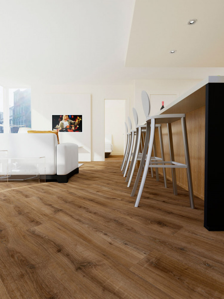 ПВХ плитка, кварц виниловый ламинат Fine Floor Light Дуб Саар FF-1373