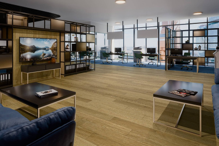 LVT Ламинат Damy Floor Family 2.5/43 4V 190902EL-07F Дуб Золотой 1227x187