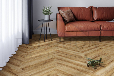 SPC Ламинат Falquon The Floor Herringbone 6/33 P1004 Riley Oak 740x148