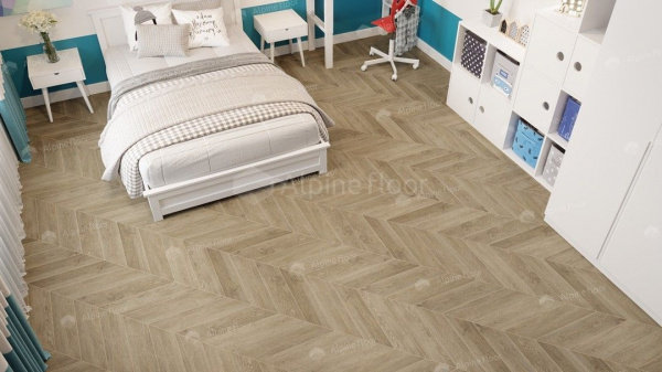 Виниловый ламинат Alpine Floor Chevron Alpine LVT Дуб Ваниль Селект ECO 20-2