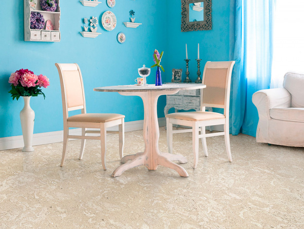 Пробковый пол Corkstyle Corkwise Madeira White