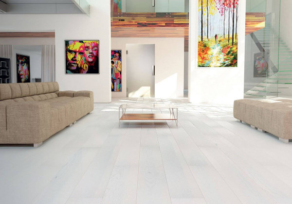Паркетная доска Barlinek Pure Line 1W1000489 Ясень Lemon Sorbet Grande 1-полосная 2200x180x14