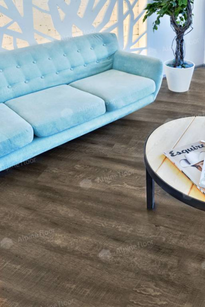 LVT Ламинат Alpine Floor Easy Line 3/43 4V ECO 3-8 PB Дуб Рустикальный 1219.2x184.15