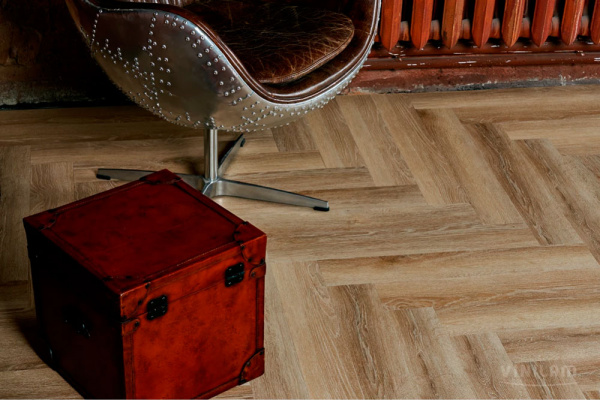 ПВХ плитка, кварц виниловый ламинат Vinilam Parquet Herringbone Классический IS11166